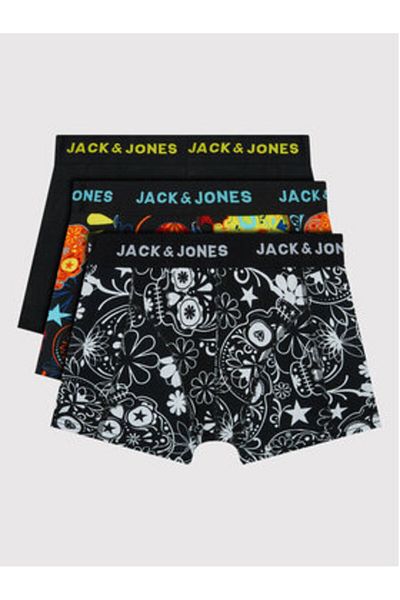 Jack & Jones Jack Jones Junior Set de 3 boxeri pentru băieți 12189220 Negru