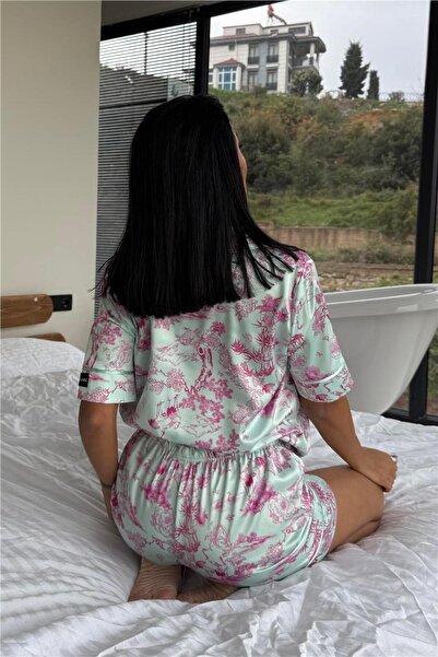 COCCOLARSI Colori Del Mondo Saten Kısa Pijama Takımı CDM2378