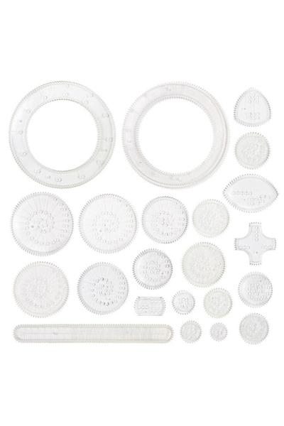 Choice مجموعة ألعاب رسم سبيروغراف مضحكة مكونة من 22 قطعة، تتضمن تروسًا وعجلات متشابكة، ومسطرة هندسية للرسم