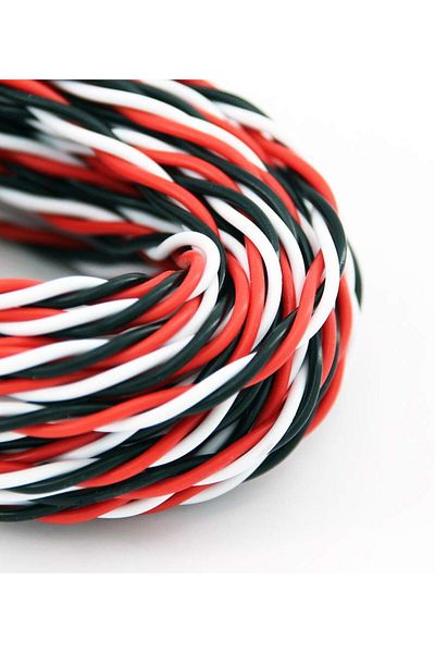 Choice 22awg FutabaT 5M 5M 16 feet 22AWG 26awg 30/60 Core 3 way Twist Servo Extension Cable JR Futaba Twis
