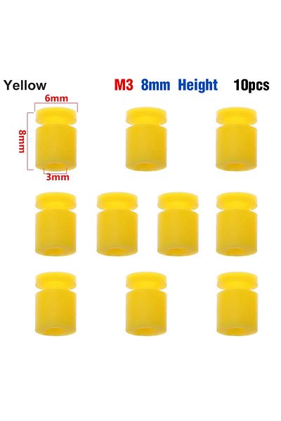 Choice 10PCS M3 Yellow H8mm 9IMOD 10pcs M2/M3 RC Rubber Shock Absorber Balls for F3 F4 F7 Flight Controller
