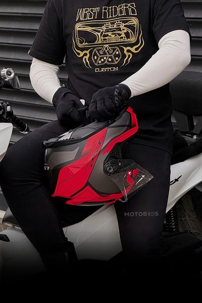 Motobros Arm Socks Sun Protection Motorcycle Cycling Arm Socks Oversleeves White