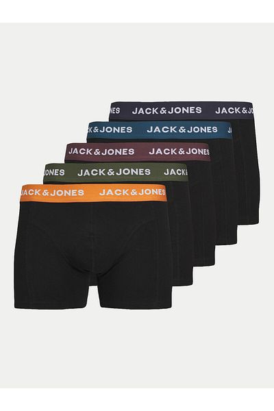 Jack & Jones Jack Jones Set de 5 boxeri pentru bărbați 12259103 Negru