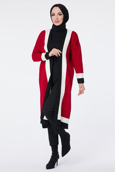 TOFİSA Knitwear Cardigan Red - 23734