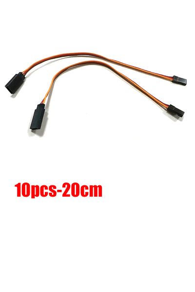 Choice 20cm-10pcs 10Pcs 10/15/ 20 / 30 / 50/100cm Servo Extension Lead Wire Cable for RC Futaba JR Male To