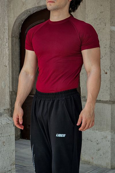 Liber Μπλουζάκι Basic Compression (Claret Red)