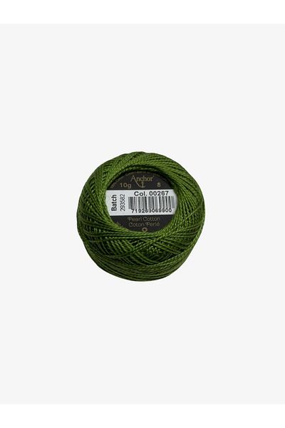 Yiğit Kumaş Embroidery Thread (Etamine Thread) Anchor No:8 Green Color 267