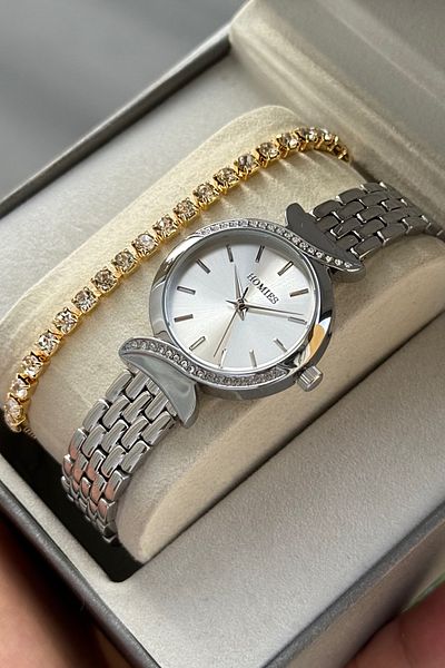 Homies Women's Wristwatch Watch and Bracelet Gift for Special Occasions(Wedding,Engagement Birthday) Box.Hm8387