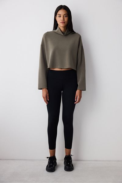 Penti Χακί Turtleneck Modal Top