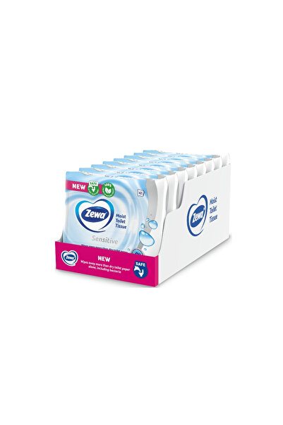 Zewa Hartie igienica umeda Zewa Sensitive, 8 pachete cu 42 buc.