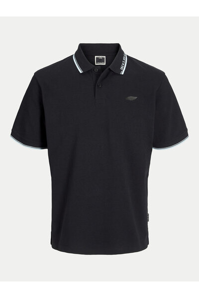 Jack & Jones Tricou polo pentru bărbați Jack Jones 12273303 Negru