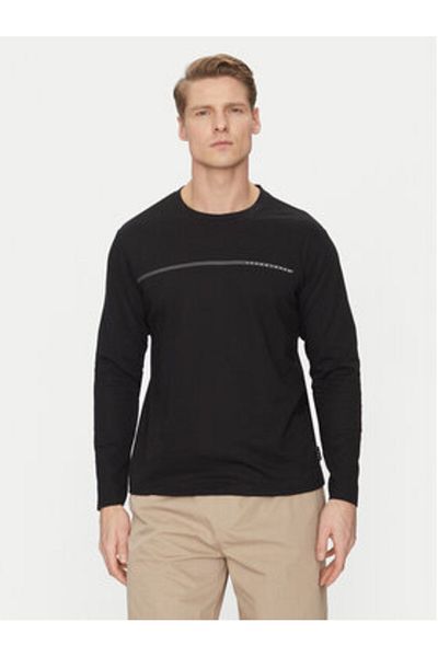 Jack & Jones Jack Jones Tricou cu mânecă lungă pentru bărbați 12273134 Negru