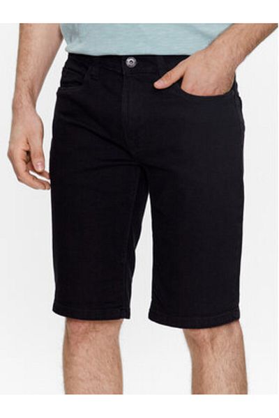 Indicode Pantaloni scurți din denim Kaden pentru bărbați, 70-100, negri