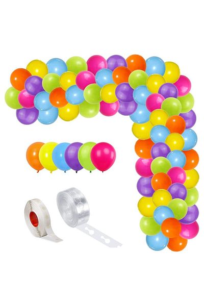 Ropet Balloon arrangement set for arch, 150 pcs, multicolor