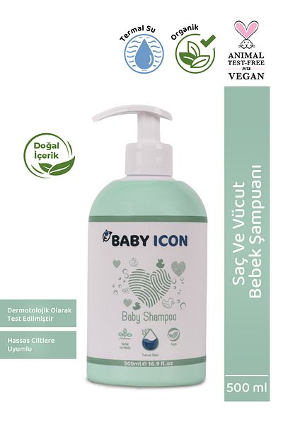 Baby İcon 500 Ml Natural Ingredient Baby Shampoo