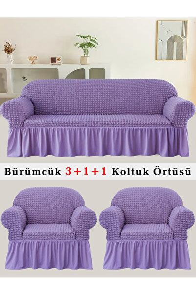 upmall Bürümcük Koltuk örtüsü, Kanepe, Çekyat Örtüsü, Koltuk Kılıfı 3 +1+ 1 Takım