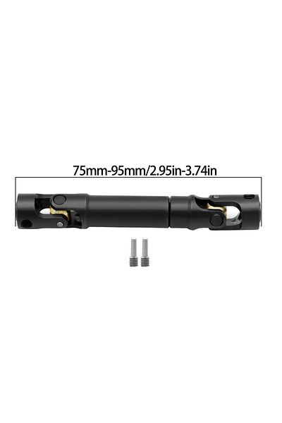 Choice black-L75MM Metal Internal Spline Drive Shaft Universal Joint Driveshaft for 1/10 RC Car Crawler Axi