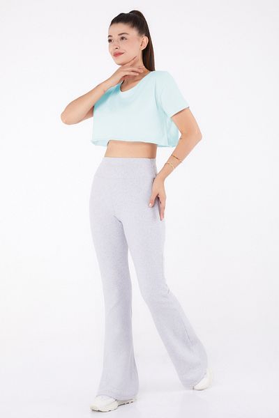 TOFİSA Flared Leg Sports Trousers Gray - 26316