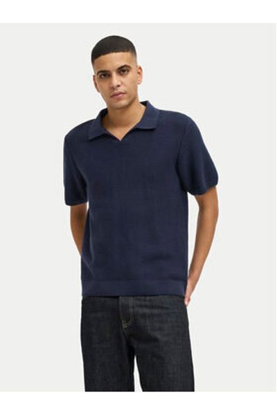 Jack & Jones Tricou polo pentru bărbați Jack Jones 12273012 Bleumarin