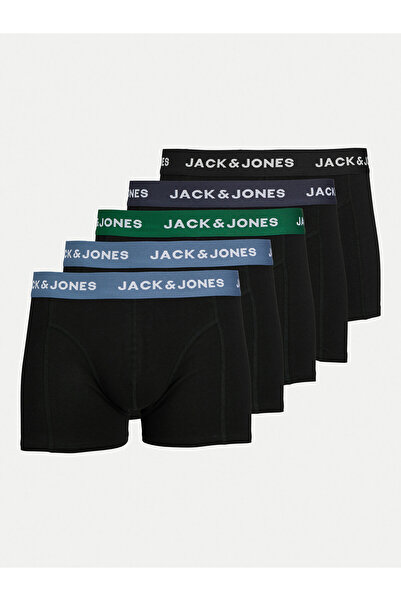 Jack & Jones Jack Jones Ανδρικό Σετ 5 Μπόξερ 12254366 Μαύρο
