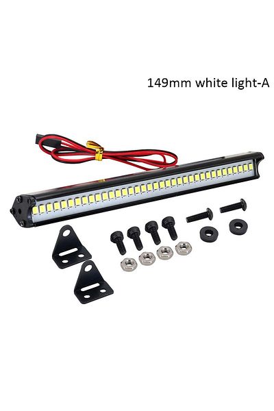 AJRC 149MM A option Rc Car Roof Led Light Bar Light 53-149mm Searchlight For 1/10 Trxxas Trx4 Defender Tr