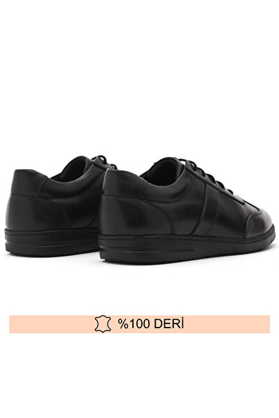 Fine Ayakkabıcılık Genuine Leather Black Sports Safety Shoes 36-47