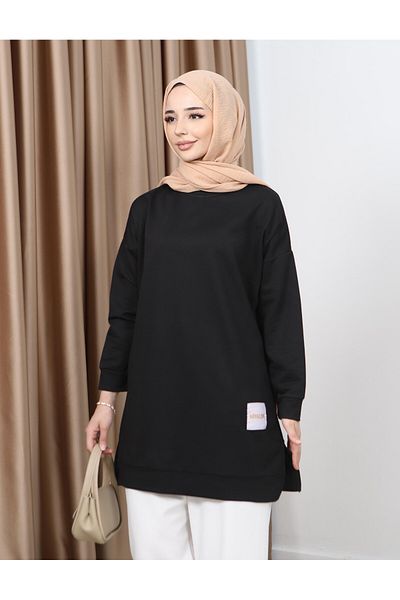 Miyalon Crew Neck Anti-Sweat Hijab Women's Tunic - Summer, Combed Cotton Fabric