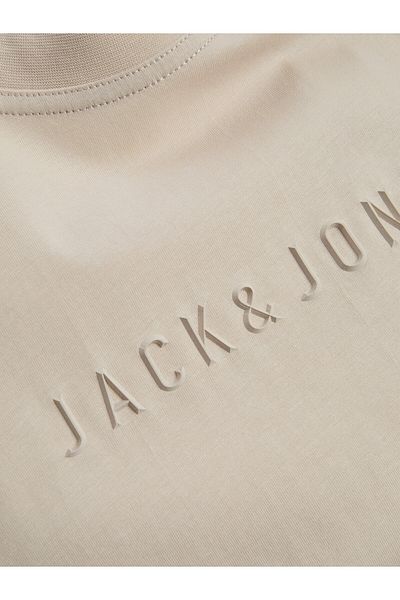 Jack & Jones Tricou bej pentru bărbați Recharge Mold ( 12273070 -MBM)
