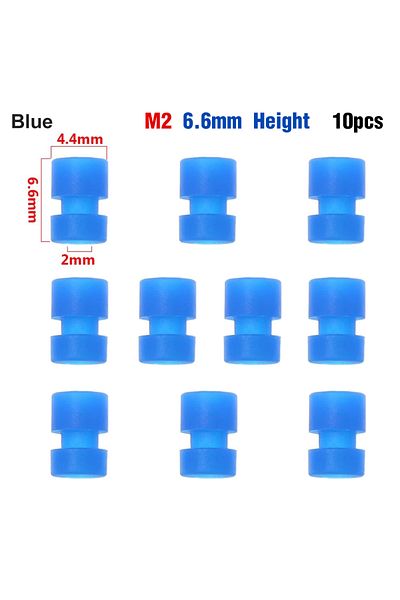 Choice 10PCS M2 Blue H6.6mm 9IMOD 10pcs M2/M3 RC Rubber Shock Absorber Balls for F3 F4 F7 Flight Controller