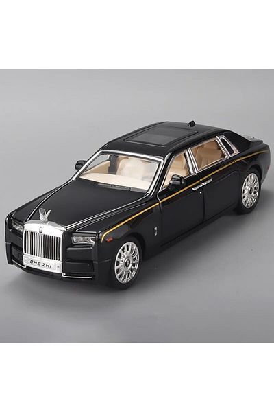 Choice Black 1:24 Rr Phantom Model Zinc Alloy Pull Back Diecast Toy Cars With Sound And Light For Kids Boy