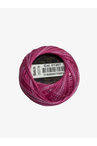 Yiğit Kumaş Embroidery Thread (Etamine Thread) Anchor No:8 Marbled Pink Color 1207
