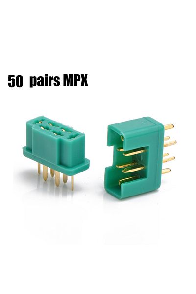 Choice 50pairs-MPX 5-100Pcs MPX Multiplex Connector Male Female Plug 24K Gold Plated 6Pin AM-1016 for RC Gl