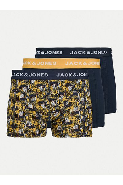 Jack & Jones Set de 3 boxeri pentru bărbați Jack Jones 12259093 Bleumarin