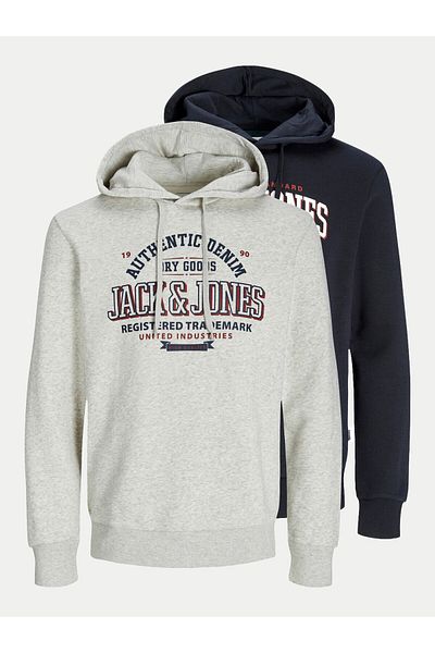 Jack & Jones jack jones Mens Set of 2 sweatshirts 12267834 Navy, Gray