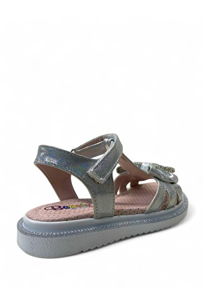 Tuğba Ortopedi Orthopedic Girl's Preschool Silver Stone Sandals
