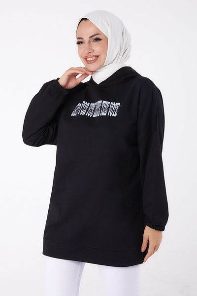TOFİSA Hanorac imprimat negru - 13334