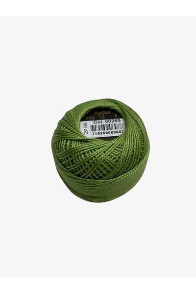 Yiğit Kumaş Embroidery Thread (Etamine Thread) Anchor No:8 Green Color 265
