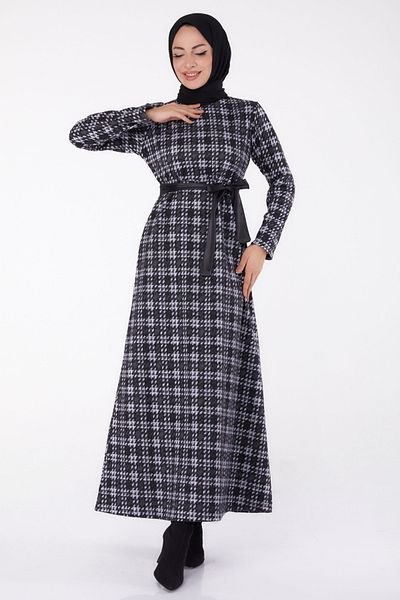 TOFİSA Belted Dress Khaki - 13324