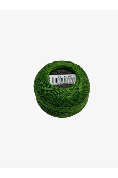 Yiğit Kumaş Embroidery Thread (Etamine Thread) Anchor No:8 Green Color 257