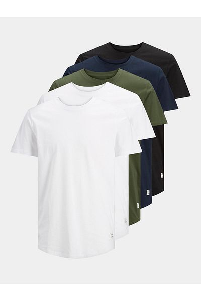 Jack & Jones Jack Jones Set de 5 tricouri pentru bărbați 12183653 Colorat