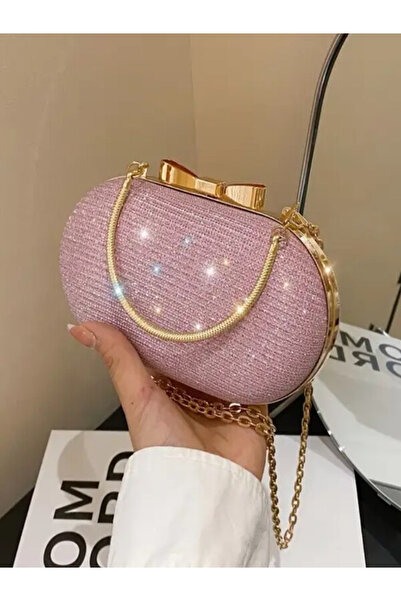 Handmade Parlak Simli Abiye Çanta