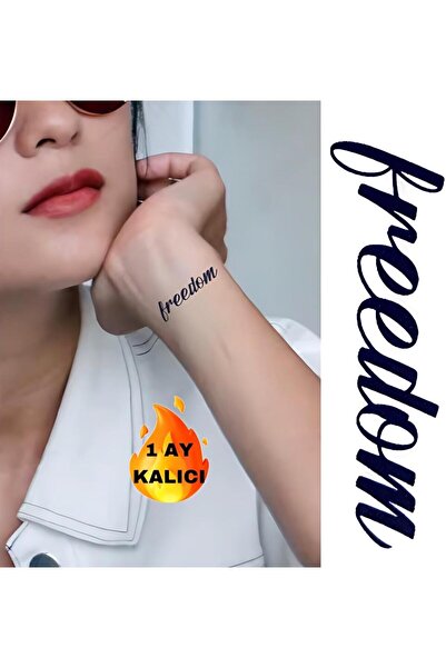 Mecit Tuhafiye 1 AY KALICI YAZI FREDOM BİLEK EL VUCUT İÇİN GEÇİCİ DÖVME