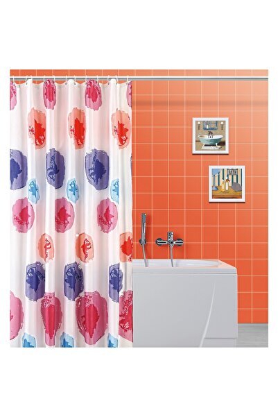 Italbox Perdea de duș din poliester, 180x200 cm, cu imprimeu floral multicolor