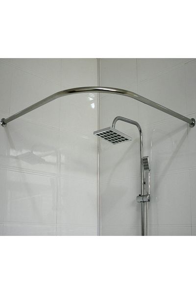 Italbox Shower curtain rod, two sides, 90 x 90cm, screw fixing