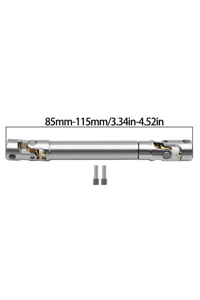 Choice silver-L85MM Metal Internal Spline Drive Shaft Universal Joint Driveshaft for 1/10 RC Car Crawler Ax