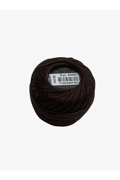 Yiğit Kumaş Embroidery Thread (Etamine Thread) Anchor No:8 Brown Color 381