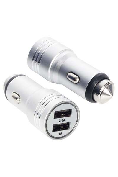 Powermaster Powerway X-633 Çift Usb'li 3.1 Amper Metal Çakmaklık Araç Şarj Ci...