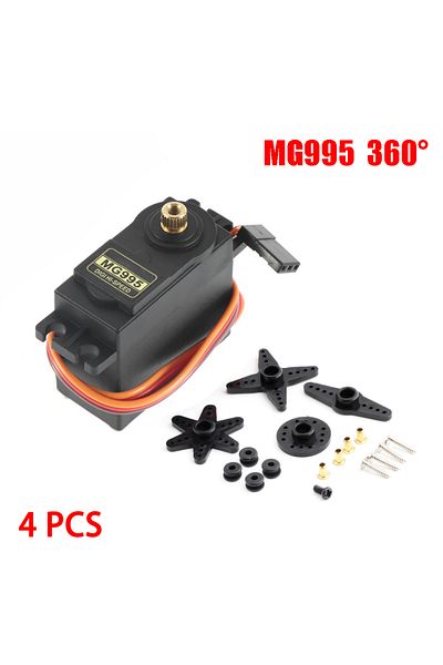 Choice Mg995-360 4pcs 4pcs 13kg 15kg Servos Digital Mg995 Mg996r Servo All Metal Gear For Jr Car Rc Model