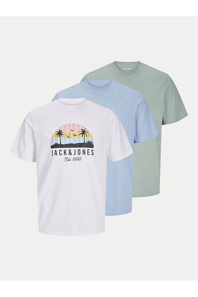 Jack & Jones Jack Jones Junior Set de 3 tricouri pentru băieți 12278400 Colorat