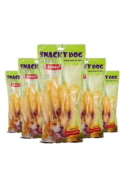 Snacky Dog Natural Rewards for Dogs Pack of 5 x Rabbit Snacks - Snacky Dog